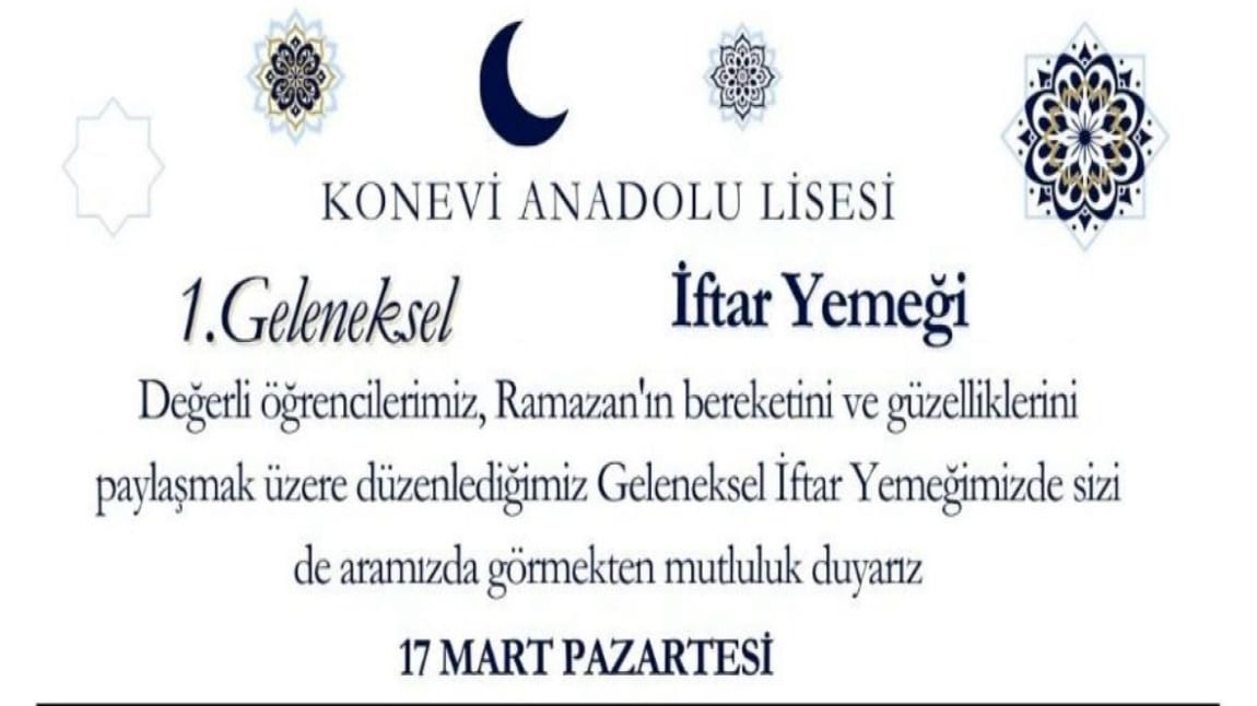 Konevi Anadolu Lisesi İftar Yemeği